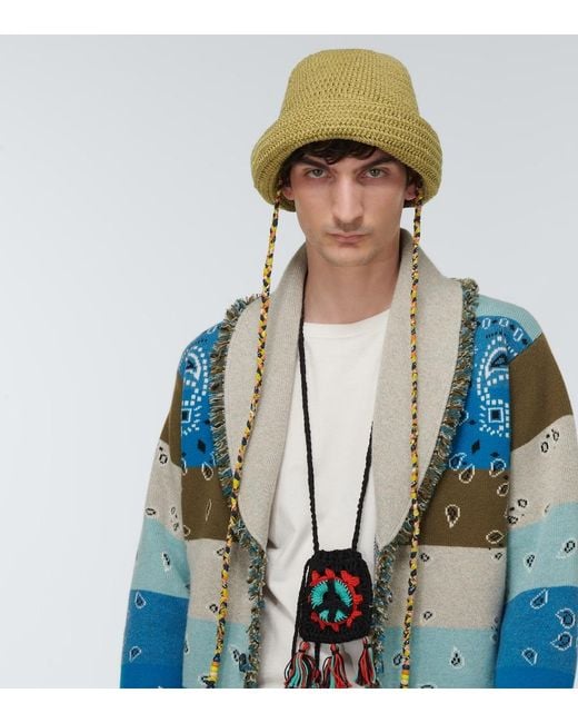 Alanui Metallic Beach Break Crochet Cotton Hat for men