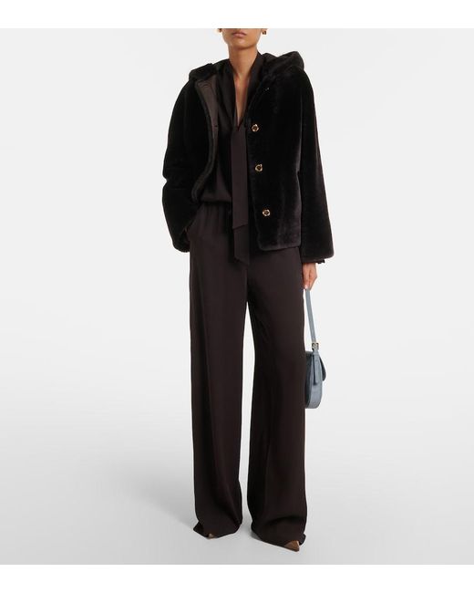 Agnona Blue Jersey Wide-Leg Pants