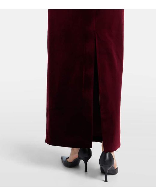 LEO LIN Purple Maxikleid Marilyn Aus Samt