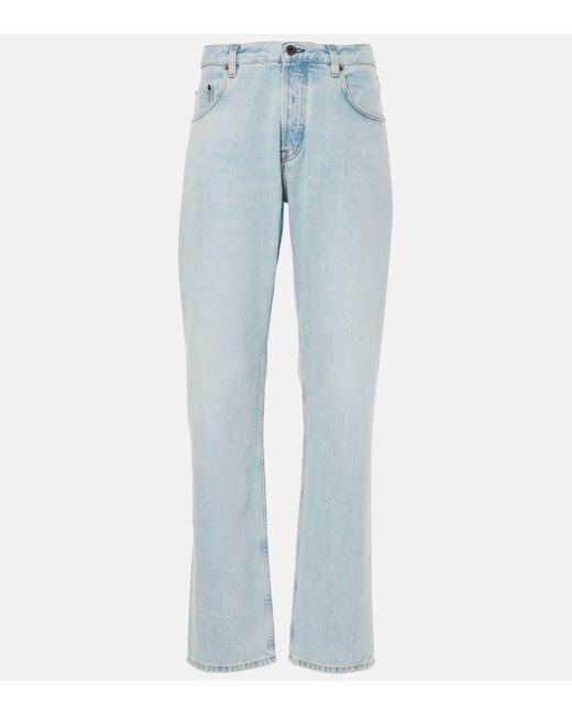 Miu Miu Blue Low-rise Wide-leg Jeans