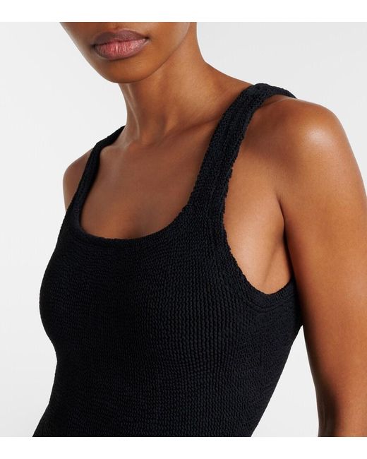 Hunza G Black Coverage Square Neck Swimsuit