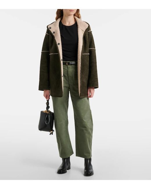 Velvet Green Brylie Cotton Twill Barrel Pants