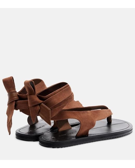 A.Emery Brown Elmer Suede Thong Sandals