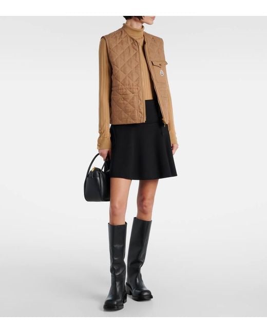 Jersey De Cuello Alto De Lana Y Cachemir Moncler de color Natural
