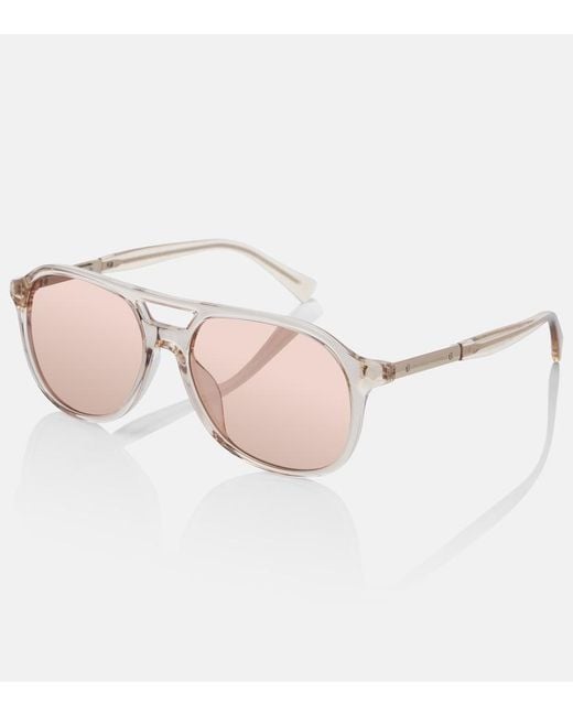 Brunello Cucinelli Pink Sartorial Sunset Aviator Sunglasses