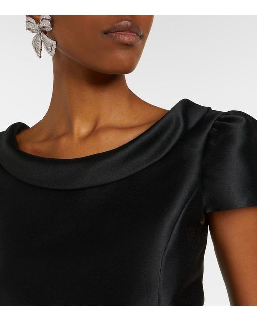 Self-Portrait Black Taffeta Minidress