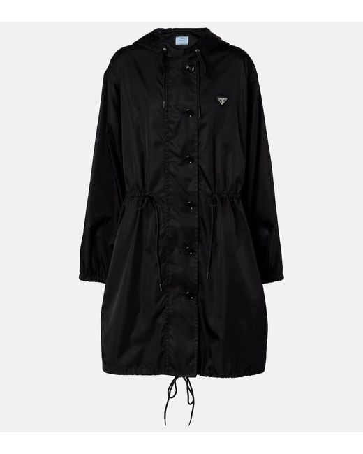 Impermeable De Re-Nylon Prada de color Black