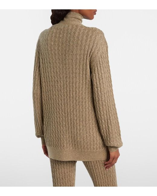 Loro Piana Natural Bihar Cable-Knit Cardigan