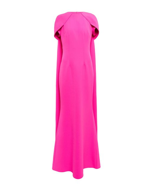Safiyaa Ginkgo Cape Gown in Pink | Lyst Canada