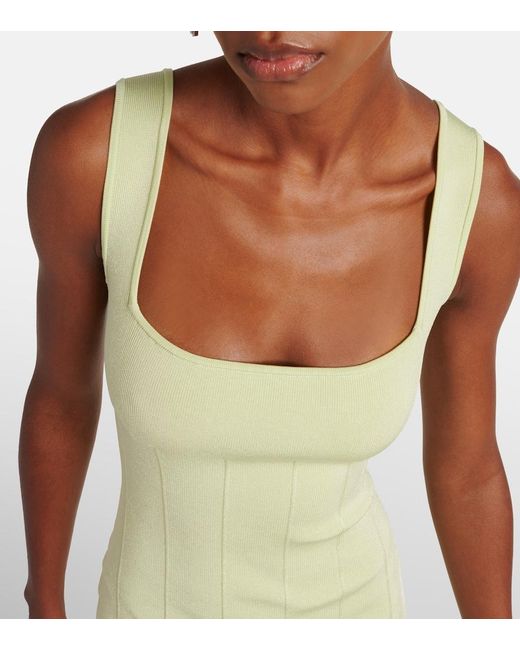 Galvan Yellow Atalanta Midi Dress