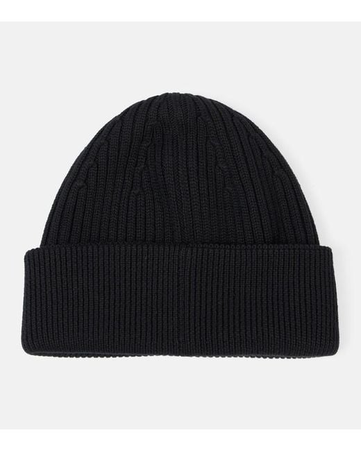 Loewe Black Logo Wool Beanie