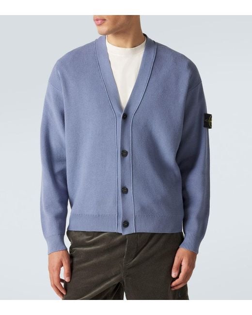 Stone Island Blue S00D8 Knitted Cardigan for men