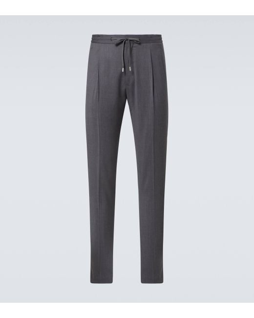 Lardini Gray Virgin Wool Chinos for men