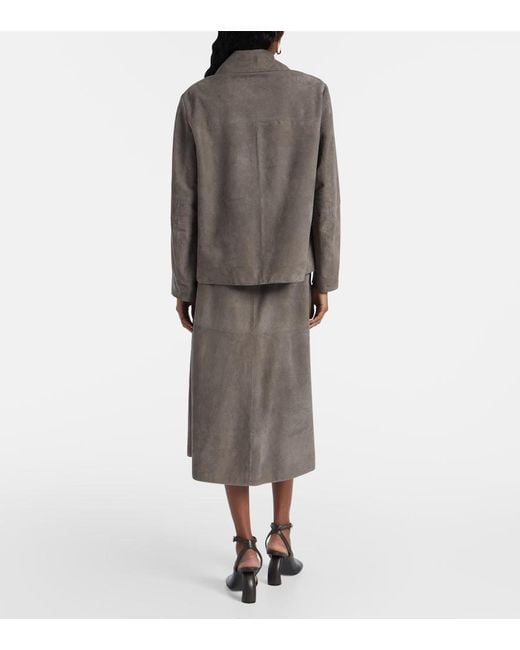 Max Mara Brown Suede Overshirt