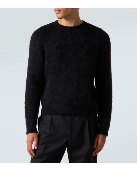 Saint Laurent Pullover Aus Einem Mohairgemisch in Black für Herren