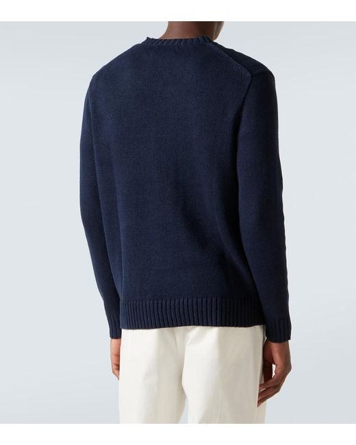 Polo Ralph Lauren Pullover Polo Bear Aus Leinen Und Baumwolle in Blue für Herren