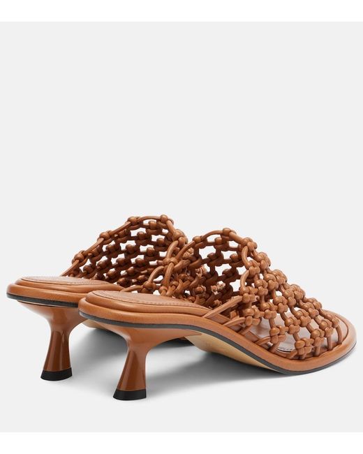 Souliers Martinez Brown Mariza 60 Leather Mules