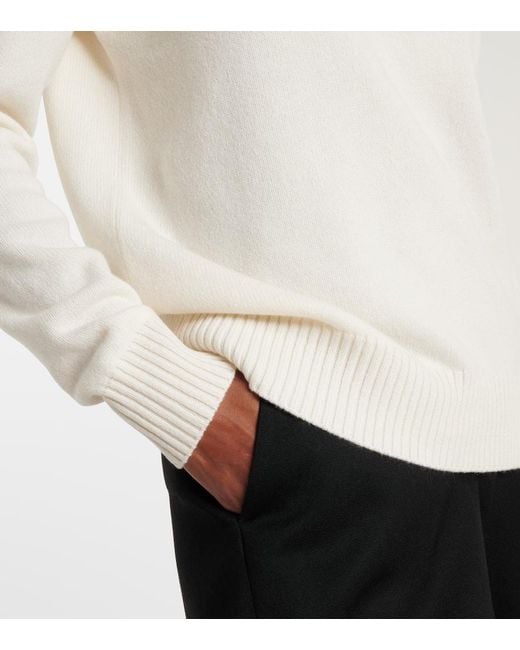 Givenchy White Logo Wool And Cashmere Sweater