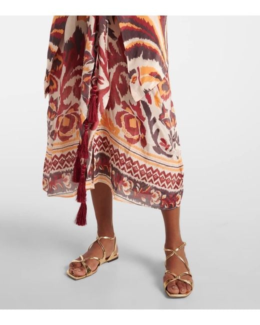 Farm Rio Red Maxikleid Toucans