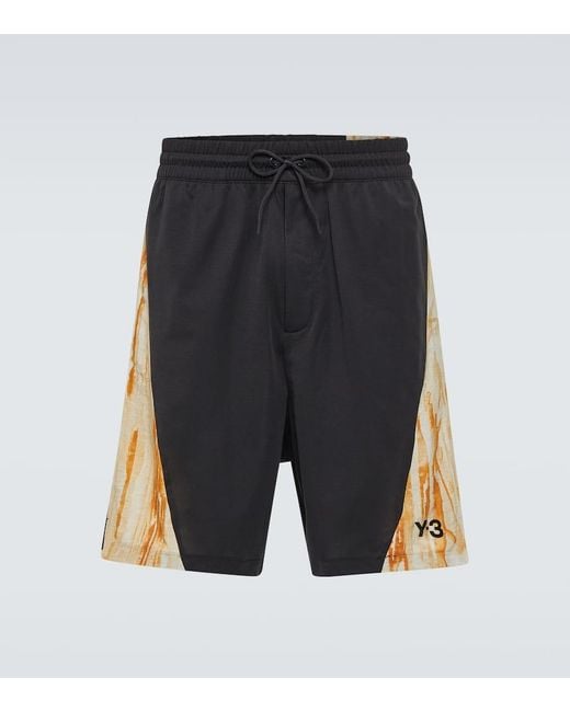 Y-3 X Adidas Bedruckte Shorts in Gray für Herren
