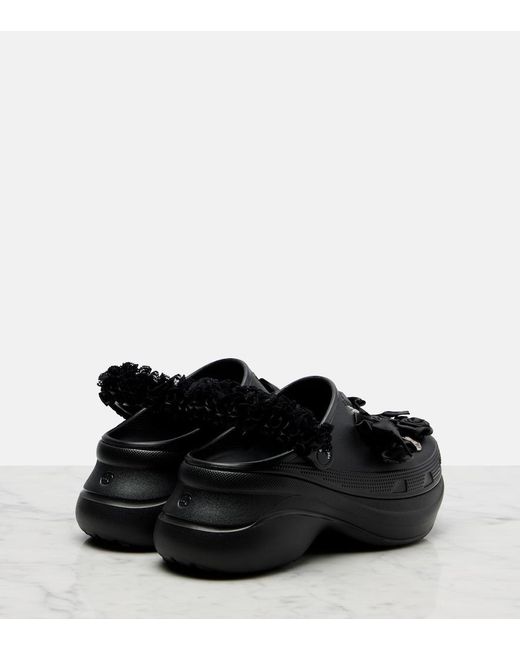 Balenciaga Black X Crocs Jibbitz Platform Mules