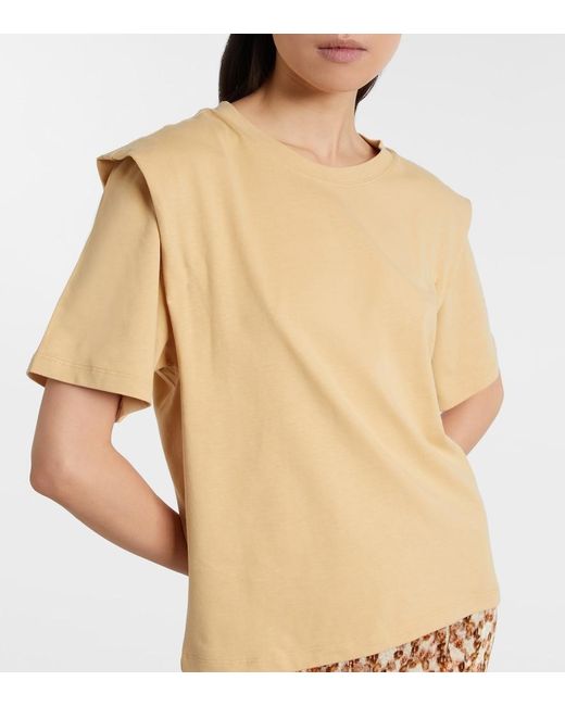 Isabel Marant Natural Cotton Jersey Top