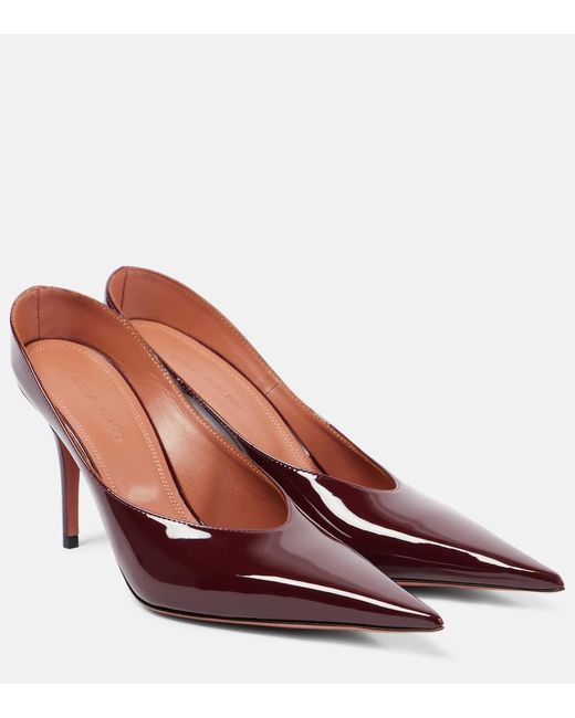 Mules Anok 90 En Cuir Verni AMINA MUADDI en coloris Brown