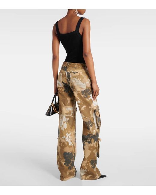 Blumarine Natural Camouflage Cargo Pants