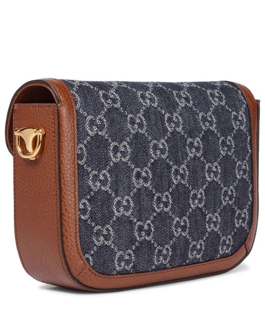 Gucci Exclusive To Mytheresa – Denim Horsebit 1955 Mini Bag in Blue | Lyst