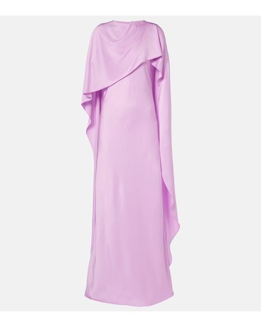 Jonathan Simkhai Purple Izel Draped Gown