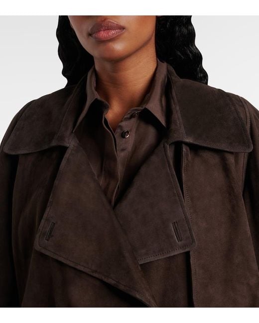 Nour Hammour Black Hatti Cropped Suede Jacket