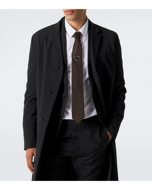 Prada Brown Re-Nylon Tie for men
