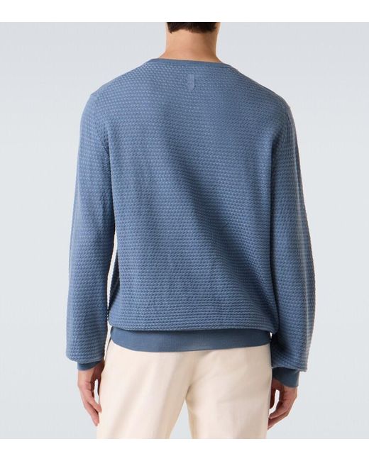 Canali Blue Wool Sweater for men