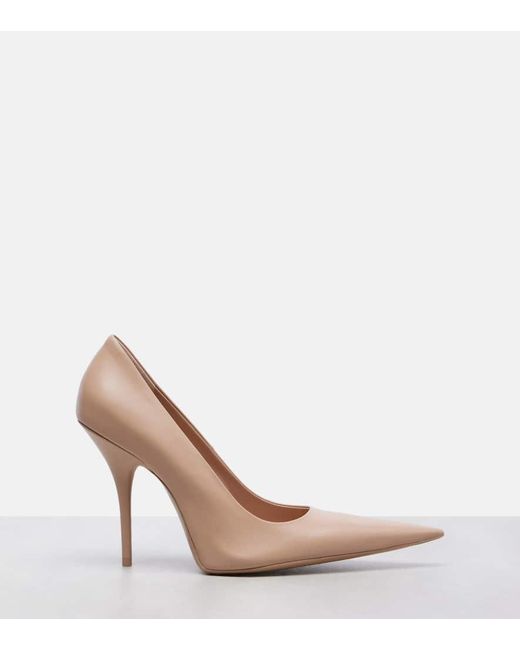 Balenciaga Natural Avenue 110 Leather Pumps