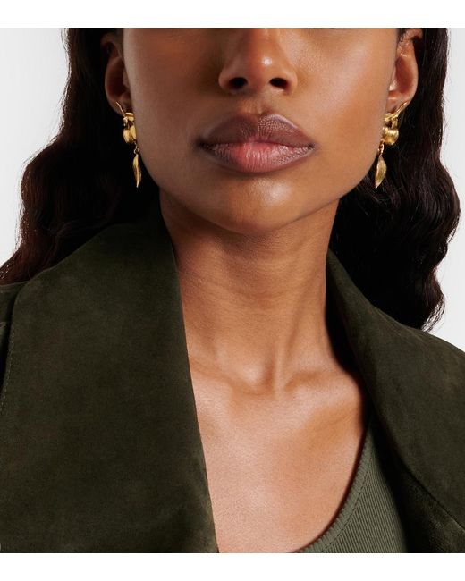Saint Laurent Metallic Cherry Drop Earrings