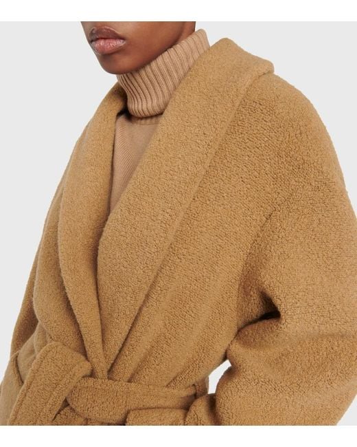 Leisure - Cappotto Brava in misto lana di Max Mara in Natural