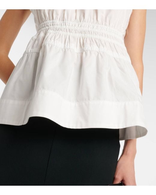 Proenza Schouler White Label Birdie Cotton Poplin Top