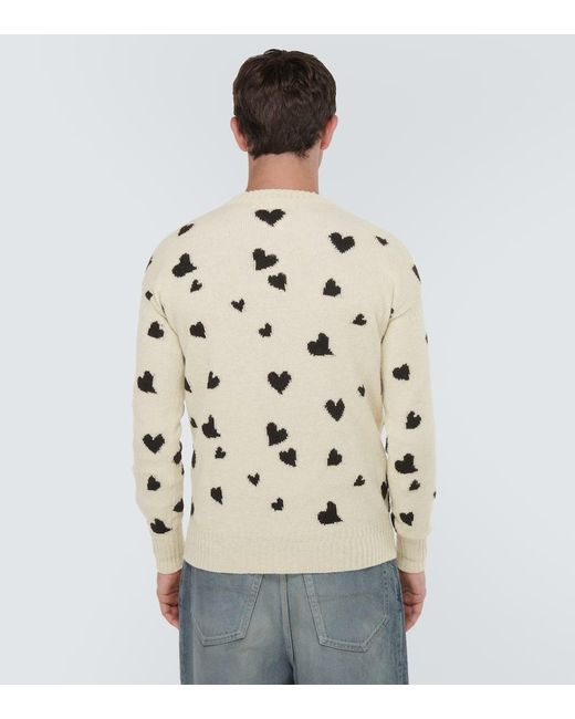 Marni Pullover Aus Wolle Und Alpakawolle in Natural für Herren