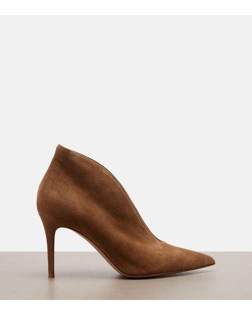 Gianvito Rossi Brown Vania Suede Pumps