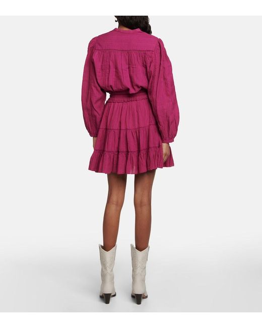 Isabel Marant Purple Lioline Cotton-blend Miniskirt