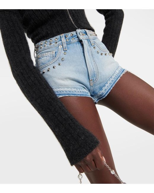 Alessandra Rich Black Embellished Wool-Blend Sweater