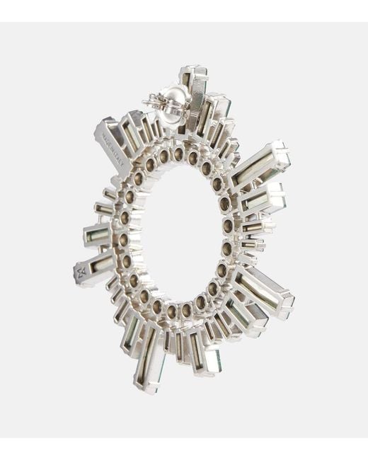AMINA MUADDI Blue Begum Crystal-Embellished Earrings