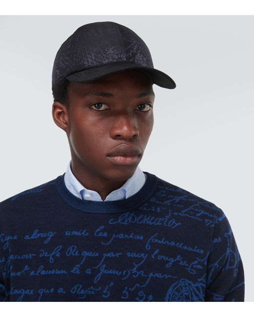 Berluti Scritto Jacquard Baseball Cap in Blue for Men | Lyst