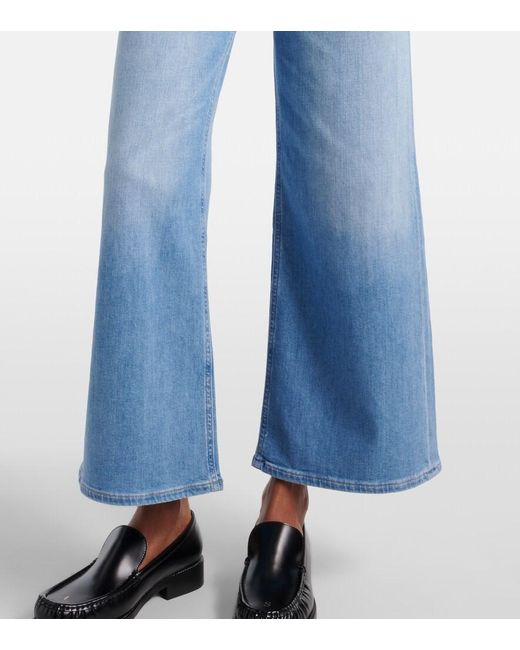Citizens of Humanity Blue Lyra Cropped Wide-Leg Jeans
