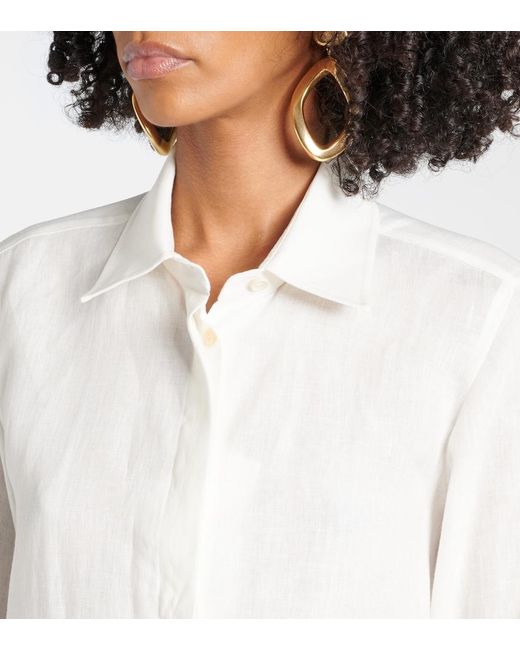 Max Mara White Abisso Linen Shirt