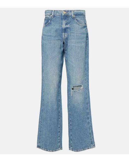 Jeans A Gamba Larga Tess di 7 For All Mankind in Blue