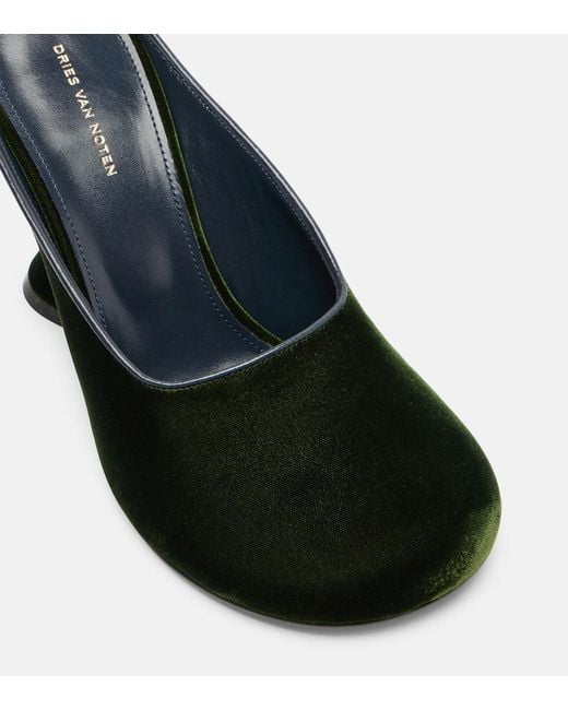 Dries Van Noten Black 95 Velvet Wedges