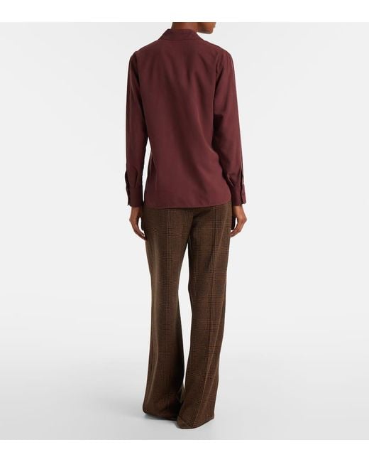 Max Mara Red Bluse Mirko Aus Seide