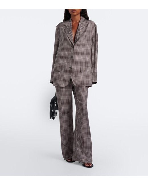 Acne Brown Checked Blazer