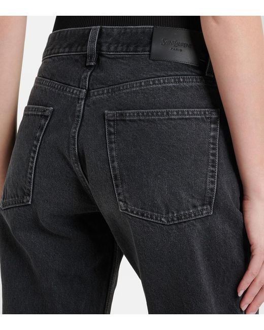 Saint Laurent Blue Faded Straight Jeans